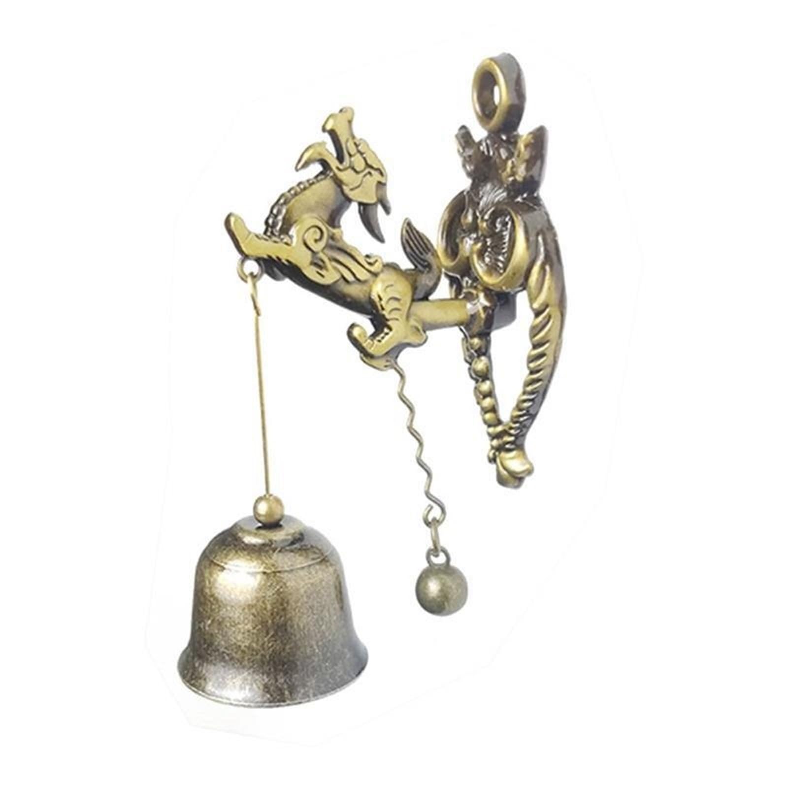 Dfgrgrv Style 3 Cast Iron Bell Retro Doorbell Windchime Shopkeeper Bell Door Knocker For Store Room Garden Entrance Home Decor(Style 3)
