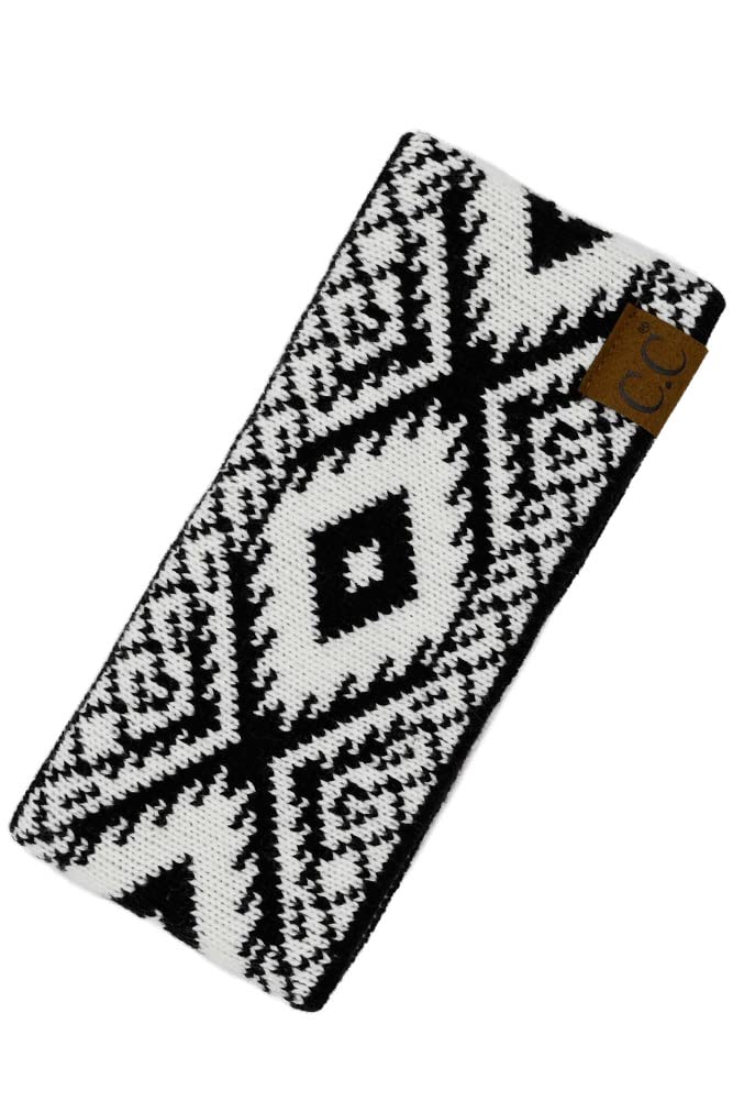 ScarvesMe Women Winter Warm Soft Knit Aztec Headband Headwrap