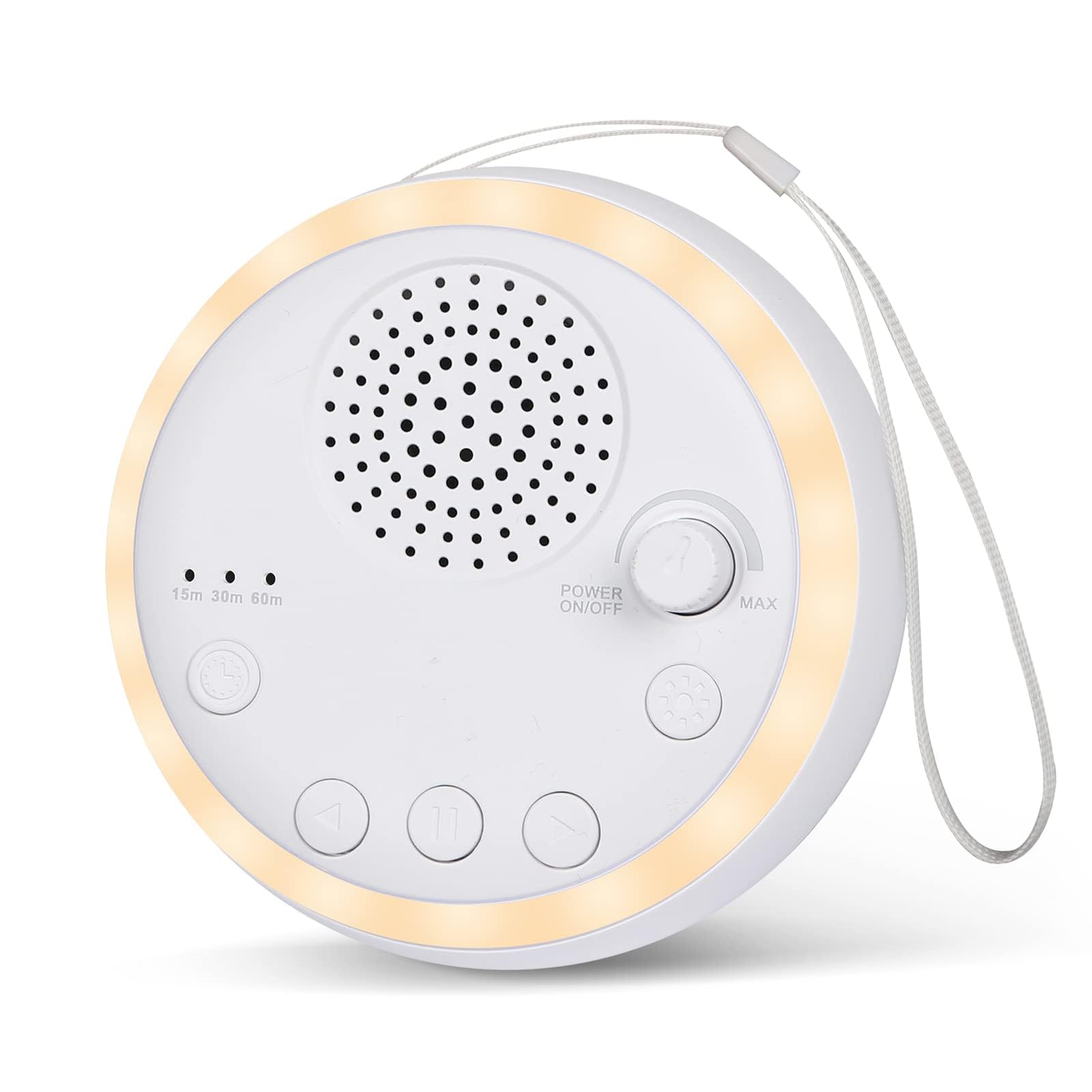 AzoneePortable Sleep Sound Machine for Baby Adult, 16 Soothing Sound Noise Maker with Night Light, Travel White Noise Machine Features Battery, 3 Sleep Timer & Memory Function, Sound Therapy