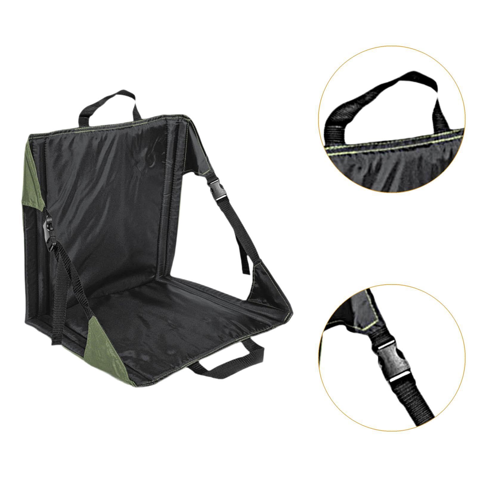 Vaveren Convenient Backrest Camping Cushion Stadium Seat Bleacher Cushion Practical Stable Thickened Camping Seat Cushion for Fishing