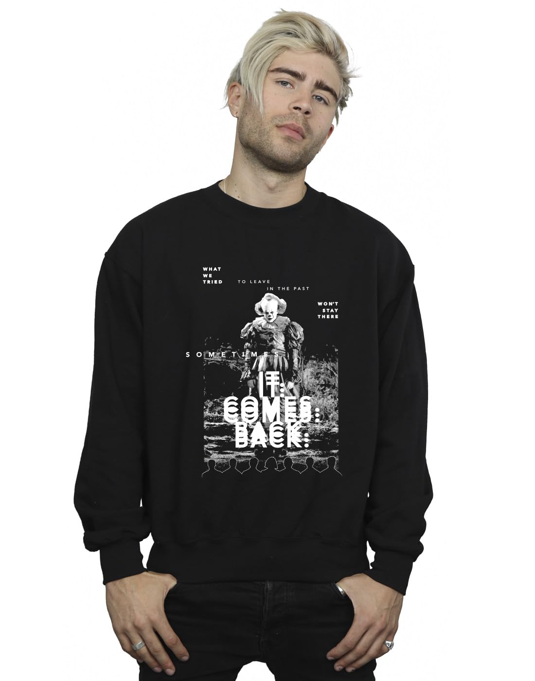 Absolute Cult It Men's Poster Blurred Sweatshirt Black XXXXX-Large