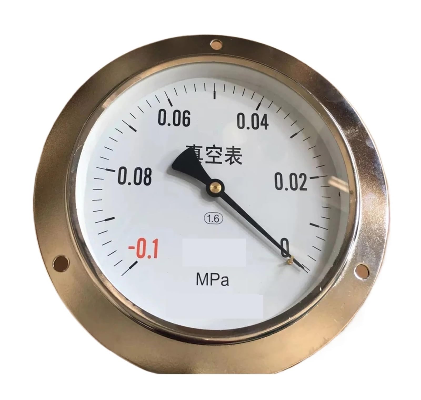 Y-150ZT, manometro da pannello 6 "150 mm 25 bar, filettatura posteriore M20 * 1,5, con flangia anteriore(-0.1...0...100Mpa)