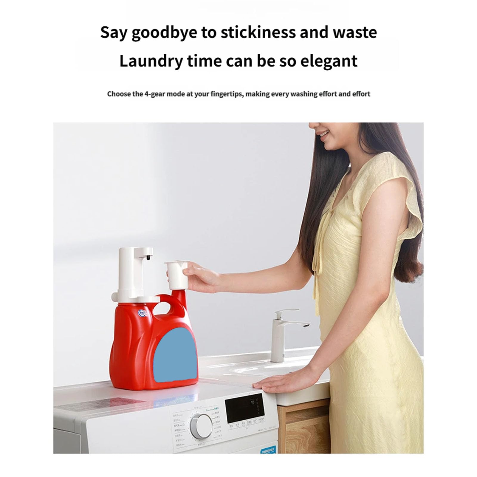 Dosatore detersivo Elettrico con Controllo accurato del Liquido per Lavanderia e Pulizia della casa Dosatore detersivo Elettrico per bucato in ABS