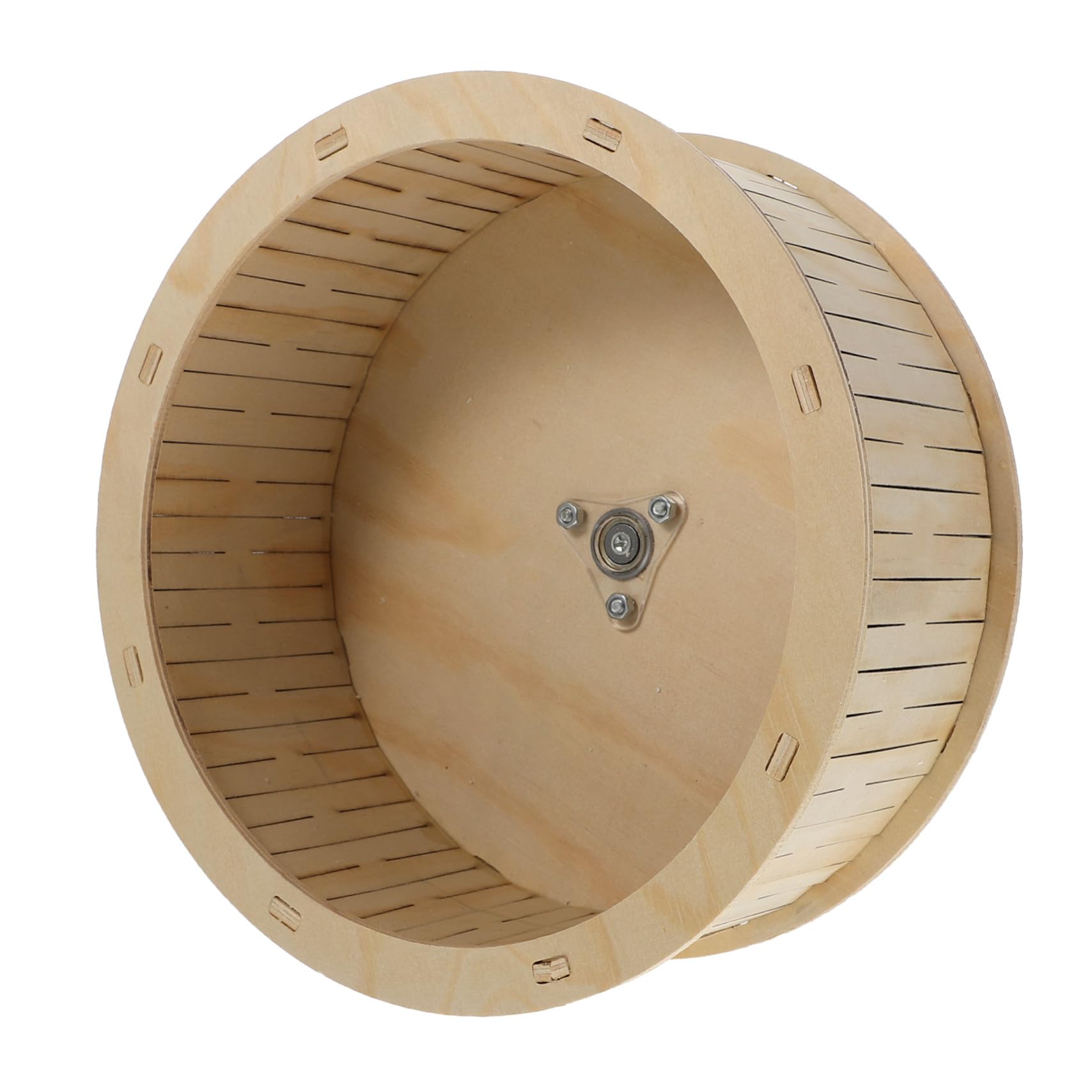 Ruota in Legno per Criceti Gioco da Esercizio Silenzioso Antistress Design Ecologico Dimensioni 22 Cm per Roditori Animali Domestici