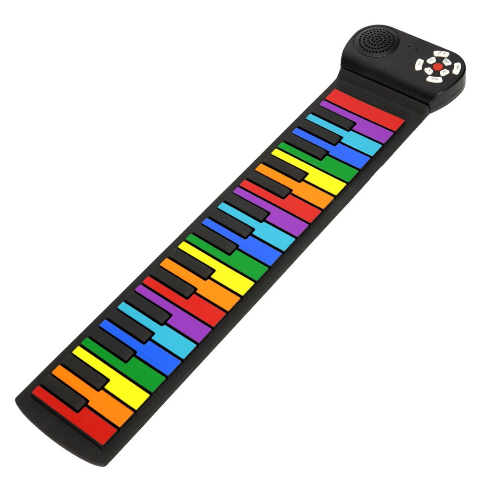 Tastiera Elettronica Portatile 37 Tasti Pianoforte Arrotolabile Silicone Educativo Pianola Didattica con Tasti Visivi Adatta per Bambini Apprendimento Casa Scuola, Versione Cinese