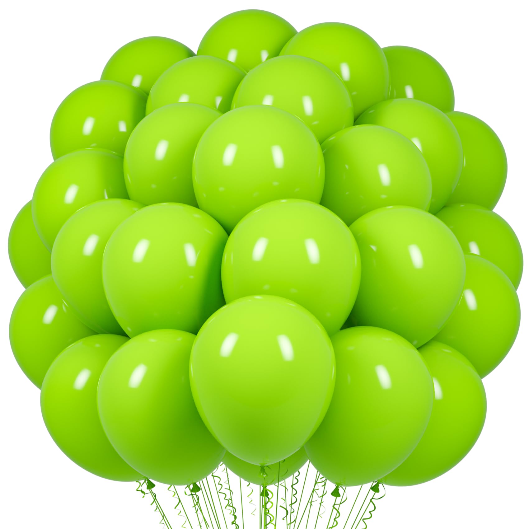 Voircoloria Lime Green Balloons 66 Pack 12 Inch Latex Party Balloons for St. Patrick's Day Birthday - main product image