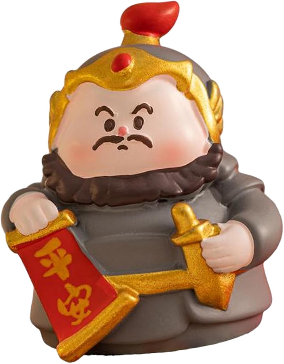 Chinese Figurines Statue Car Dashboard Ornament Gadgets Mini Sculptures for Bookshelf, Style D