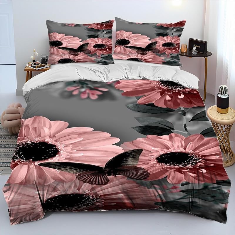 Parure de lit 240 x 260 et 2 taies d'oreiller microfibre housse de couette cadeau homme
