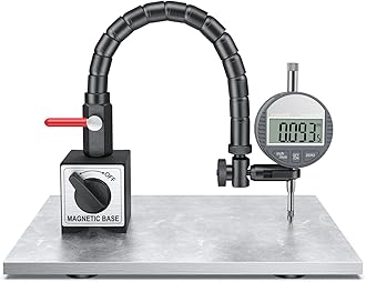 HDLNKAK Dial Indicator Magnetic Base, Digital Dial Indicator Tools Set for Alignment, Precise Measurement Tool with Flex Arm Base and Indicator Combo