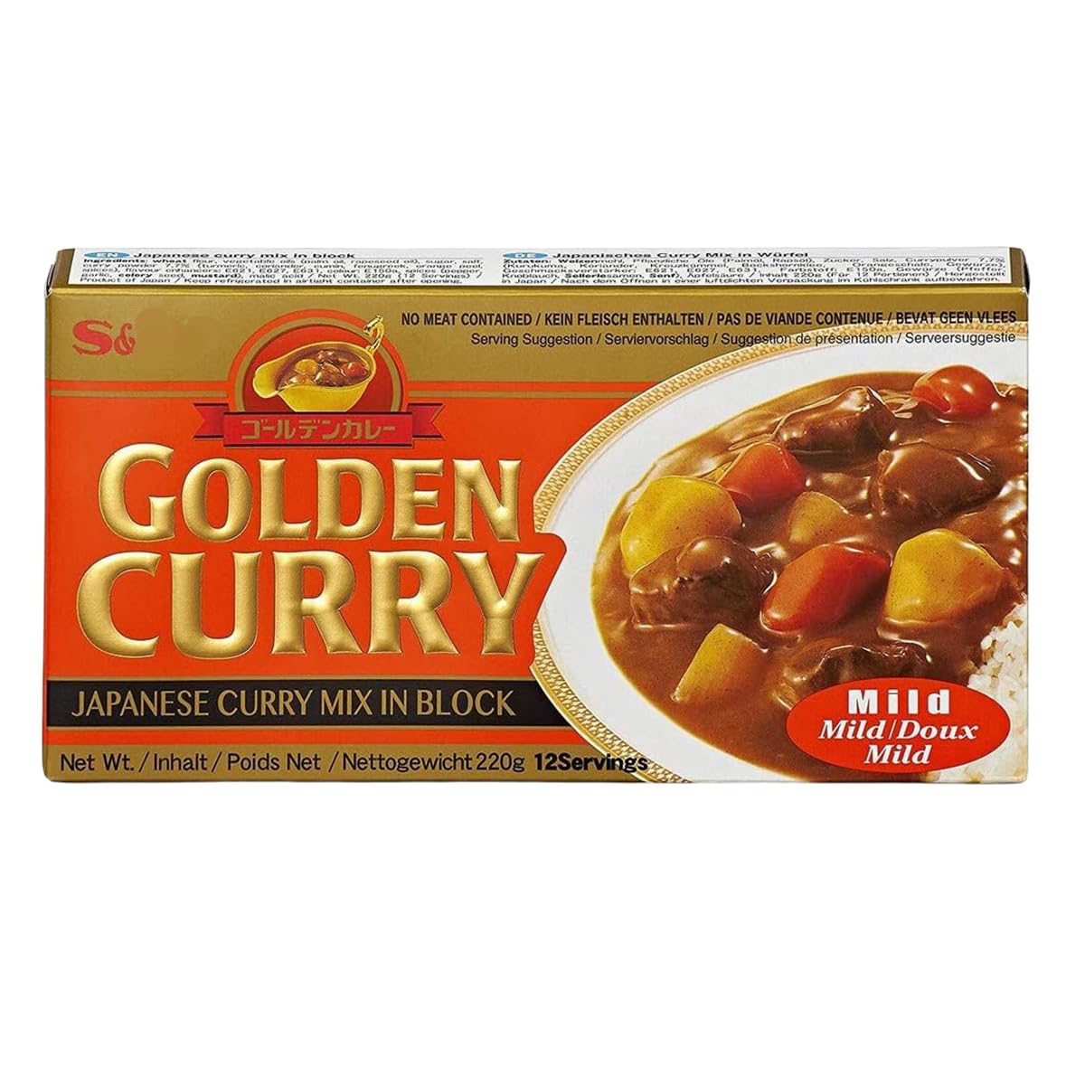 YIJIA Golden Curry Mild Medium Hot Mix Hot 3x220 gr