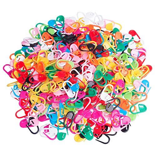 400 PCS Stitch Markers Knitting Crochet Locking Accessories Needle Clip Counter, 10 Colors
