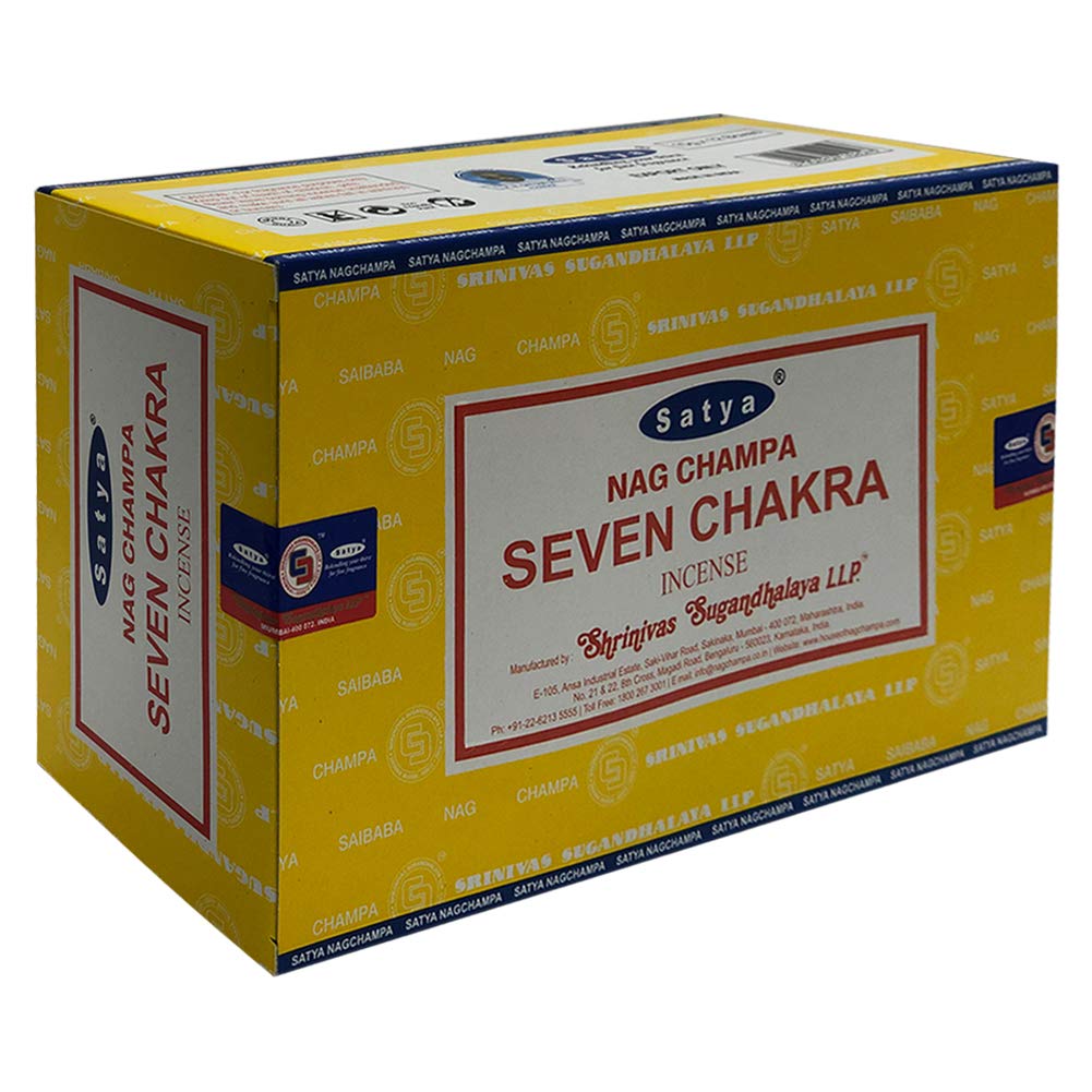 Satya Nag Champa - Varillas De Incienso De Siete Chakras, Con