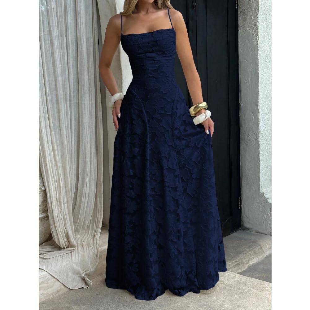 Pizzo Floreale Jacquard Abiti da Damigella D'Onore Elegante Corsetto Spaghetti Strap Backless Chiffon Donne Formale Prom Dress