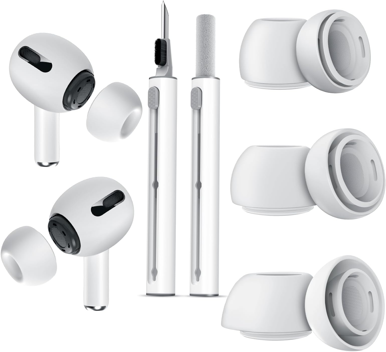 Aazon.co: 9 Pairs (Fit In Case) Ear Tips Copatible With AirPods 3rd, Replaceent Ultra Thin - Foto 6