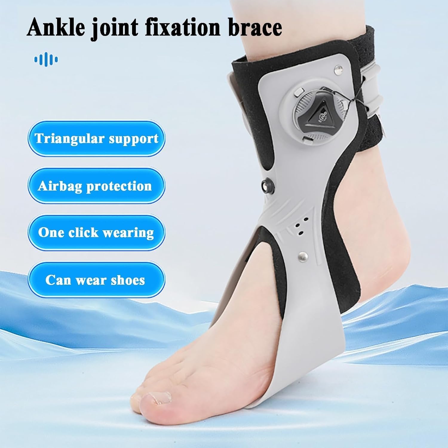 Soporte de ortesis de tobillo y pie para pie caído, hemiplejia, lesión del tendón de Aquiles, se adapta a zapatos de hasta la talla 46