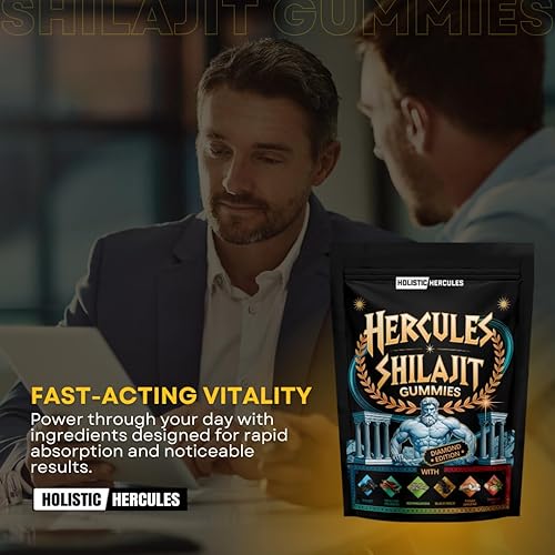Miniatura 4 de Holistic Hercules Gomitas Shilajit 7 en 1 energía natural, vitalidad y apoyo a la testosterona, shilajit, musgo marino, ashwagandha y más de 92