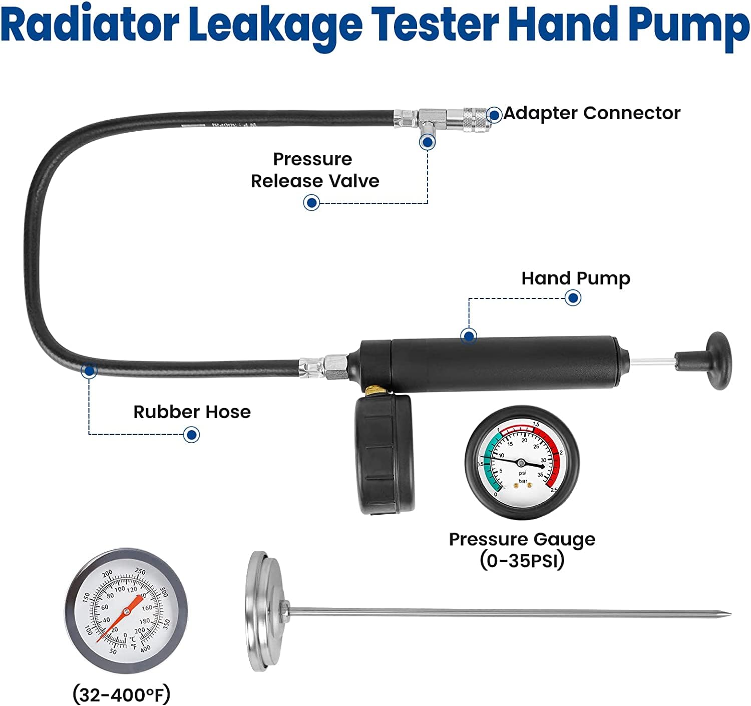 Kit tester pressione liquido raffreddamento radiatore 28 pezzi perdite sistema strumento ricarica sottovuoto