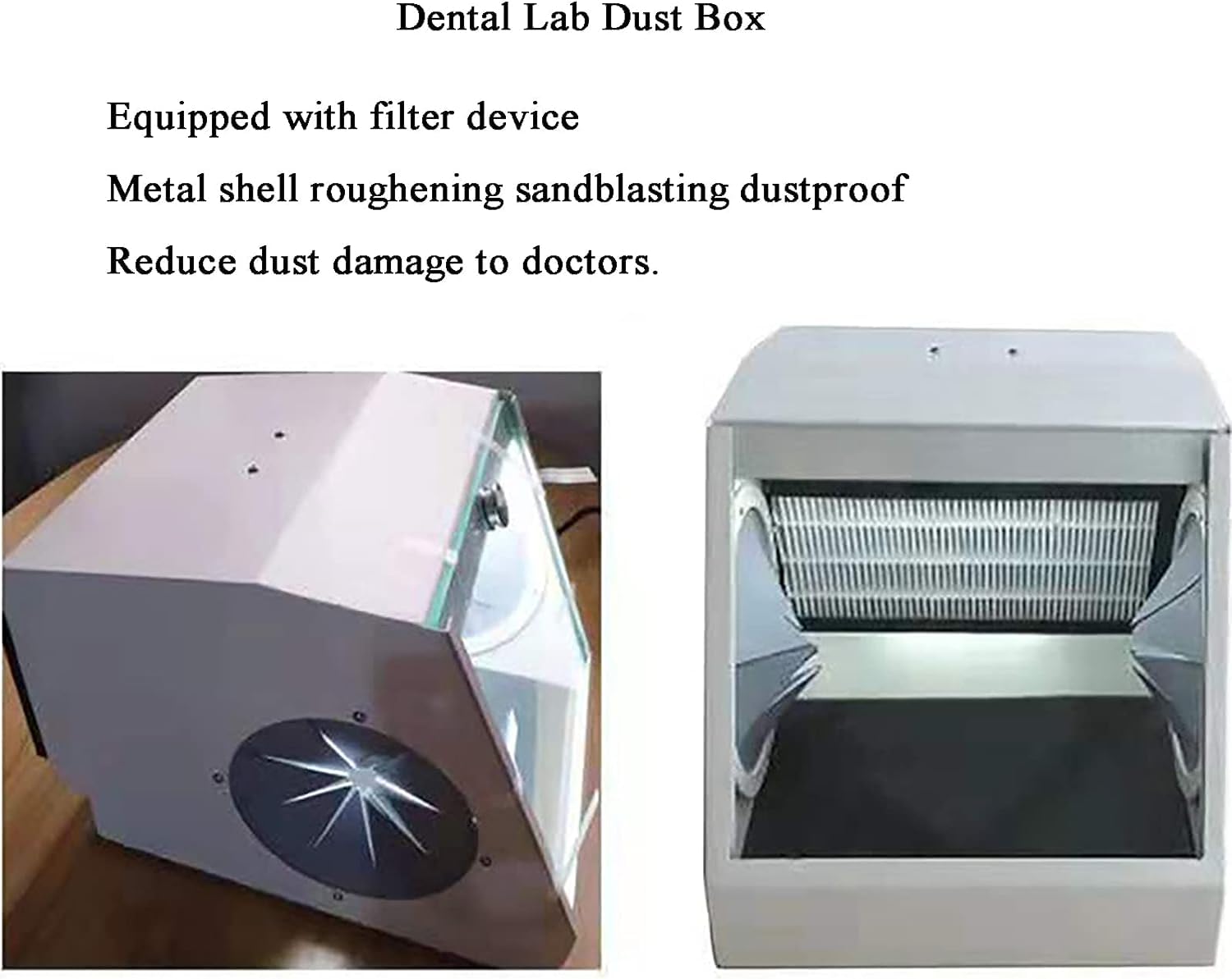 Acryl Polierstaubbehälter 32x20x19,5cm - Dichte Schleifbox Mit LED Für Modellbau