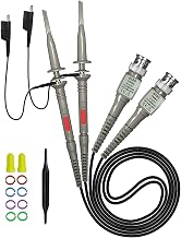 Greluma 2 Pieces 100MHz Universal Oscilloscope Clip Probes with 1X 10X Accessory Kit