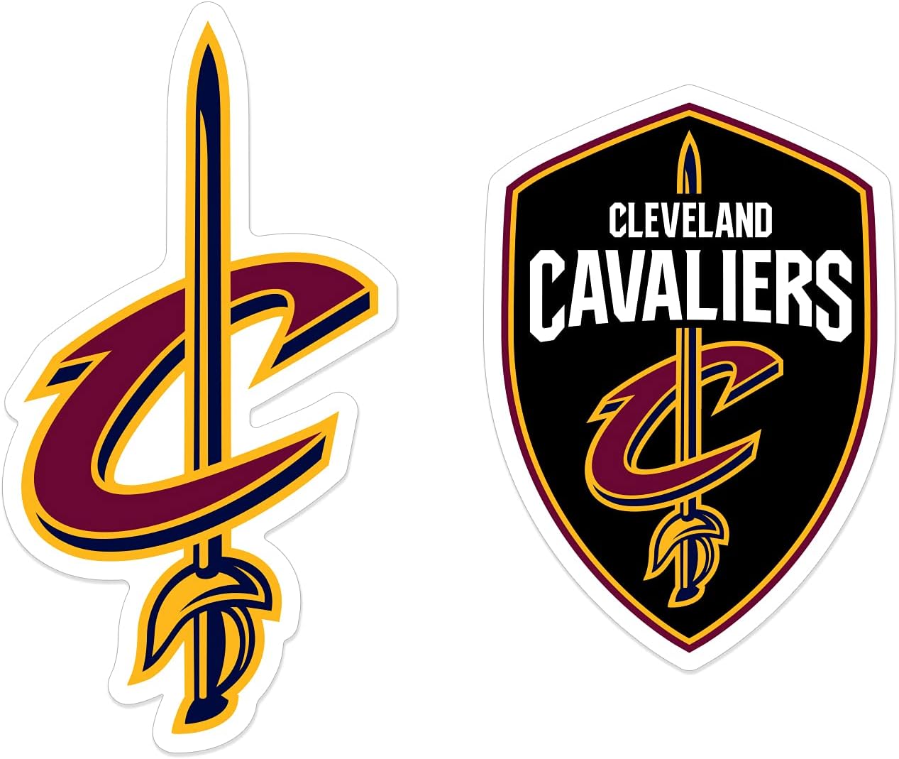 NBA Rico Industries 2-Pack Die Cut Team Logo Magnet Set, Cleveland Cavaliers , 4 x 6-inches : Everything Else