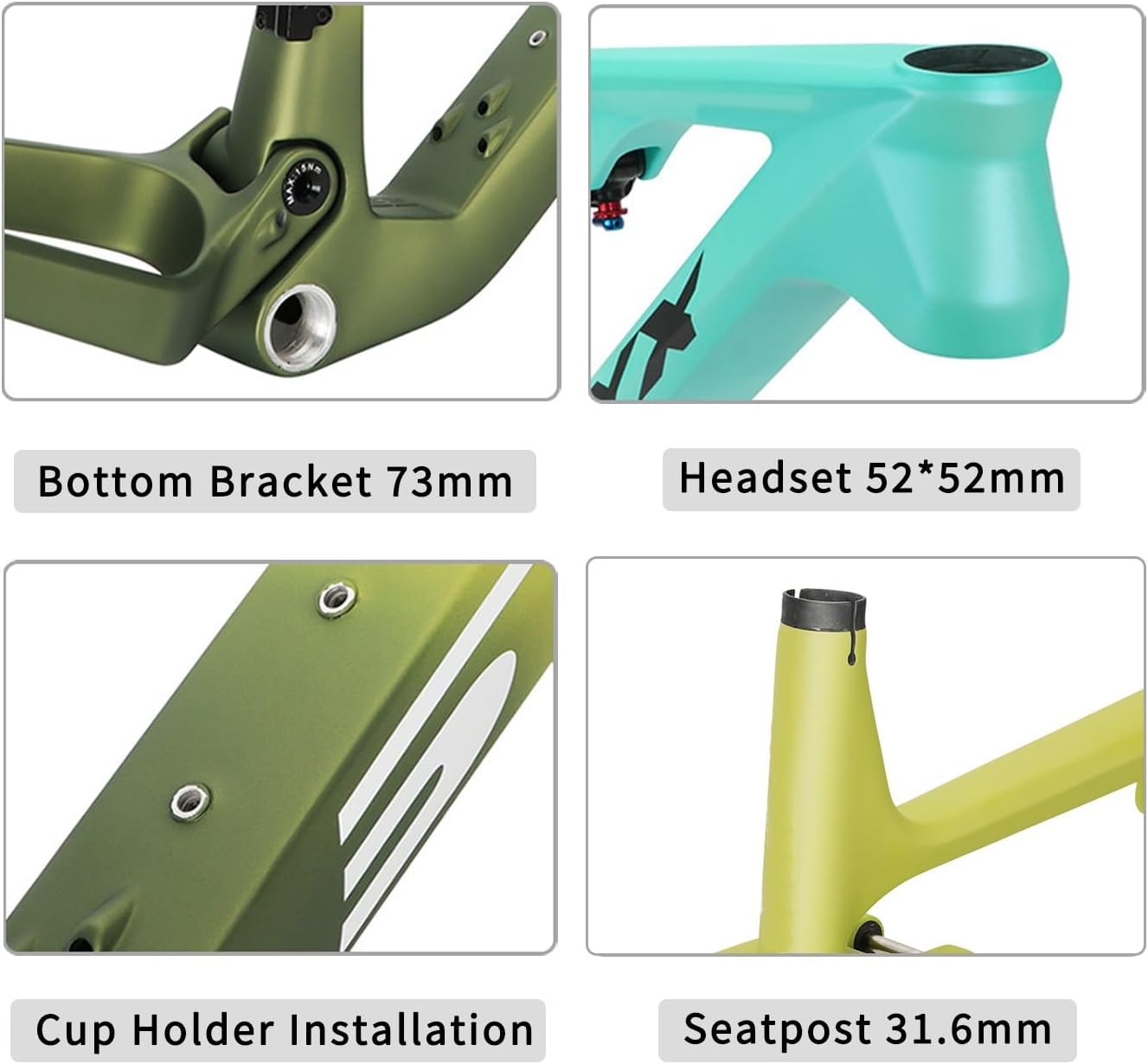 Softtail Mountain Bike Frame 29er Carbon Suspension Bicycle Frames 15'' 17'' 148mm Thru Axle Frameset Disc Brake BB 73mm