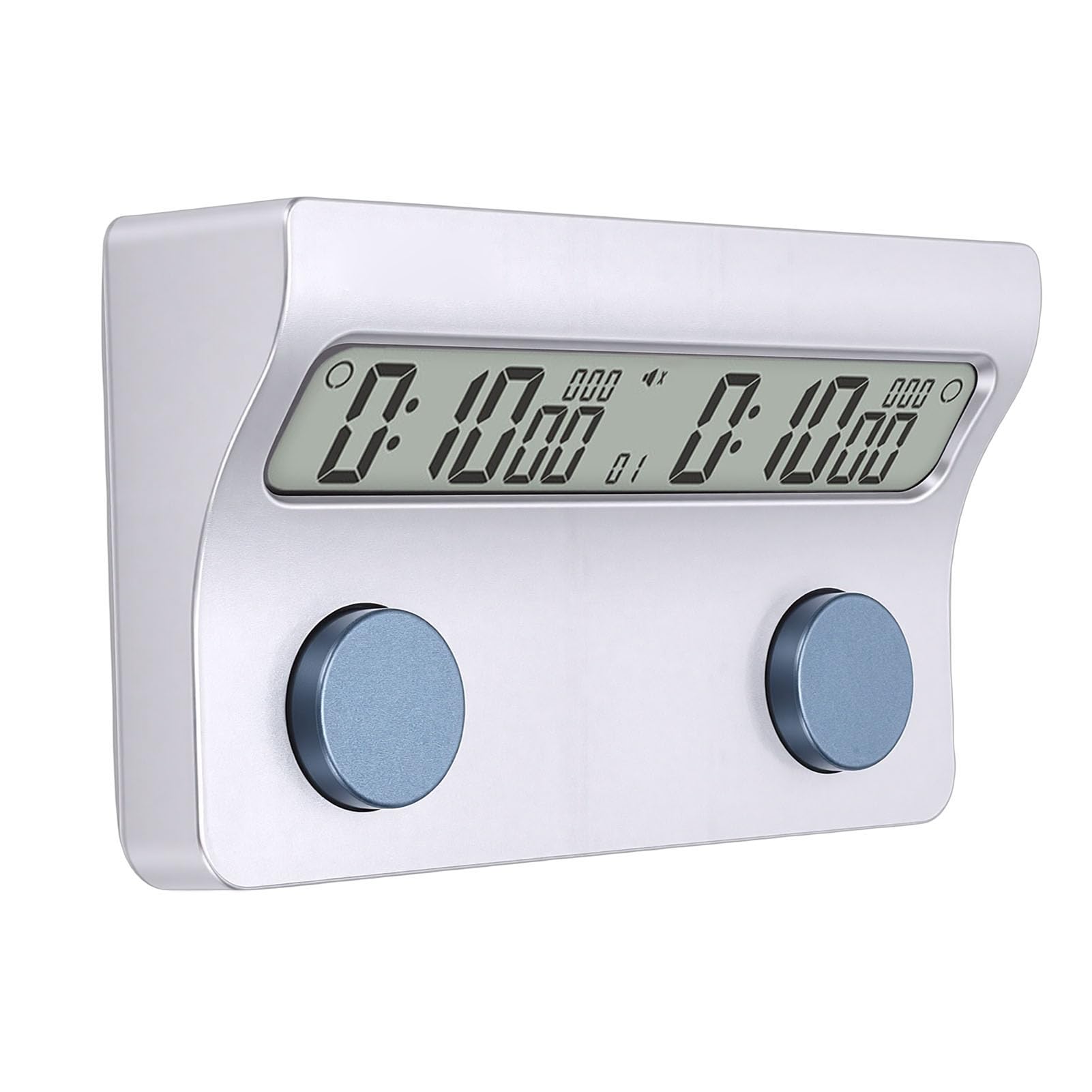 Jenngaoo Schachuhr Timer, Digitales Schachuhr Stoppuhr mit lautlosem Alarm, Duale Modi, für Brettspiel Turniere Schachclub Go Spiel