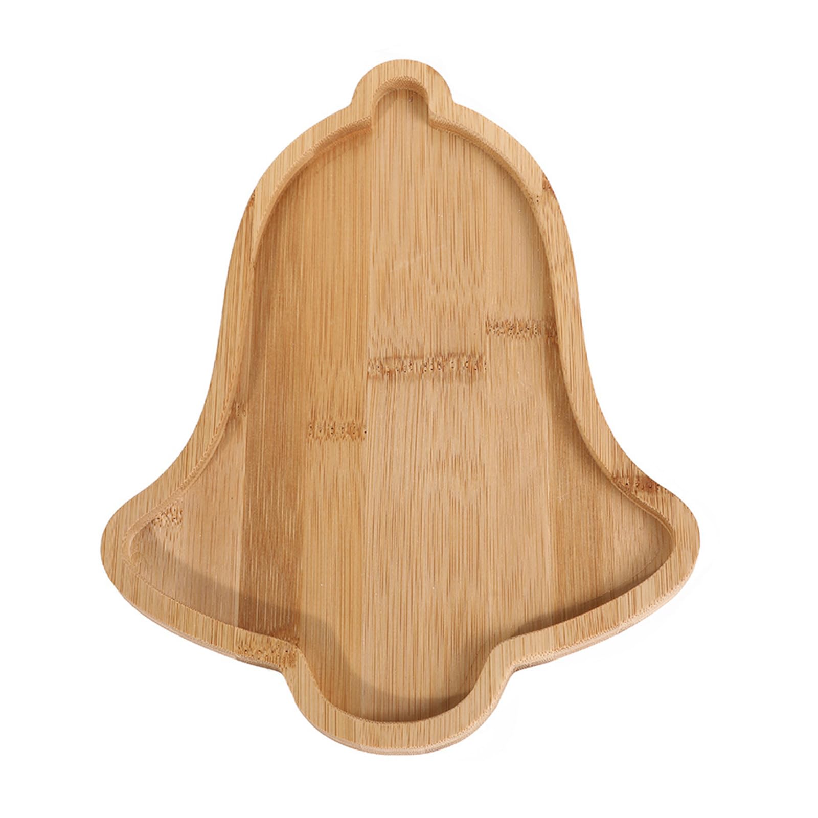 Tfaoys Christmas Bells Holiday Themed Christmas Food Platters Christmas Tree/Bells Wood Serving Platters For Festival Homes Entertaining Wood Plate