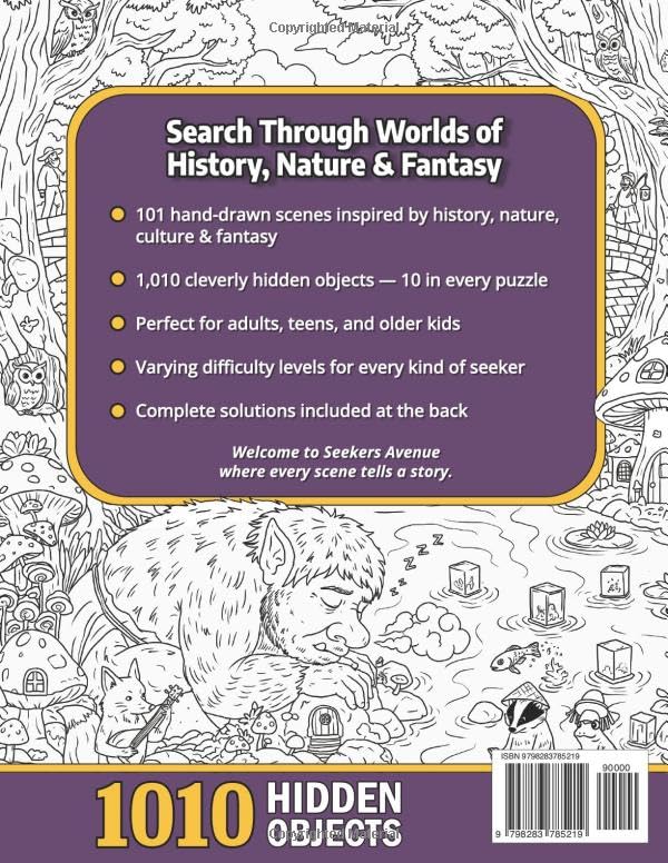 The Ultimate Hidden Objects Book: 101 Search and Find Puzzles Through History, Nature & Fantasy Worlds image 3