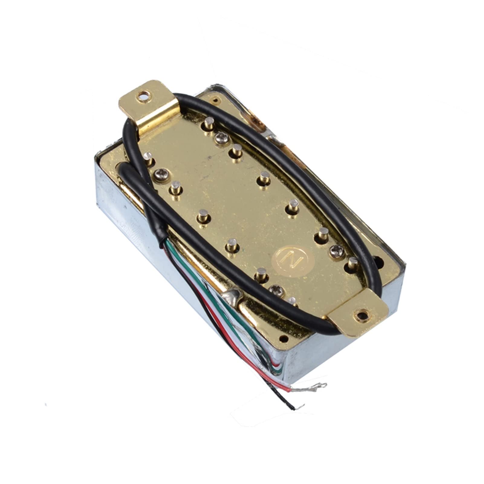 Pastilla de guitarra eléctrica Doble bobina 12 recogida de humbucker para Lp Guitarra eléctrica Traje cromado Piezas de guitarra blanca Pastilla guitarra eléctrica (Color : Neck and Bridge)