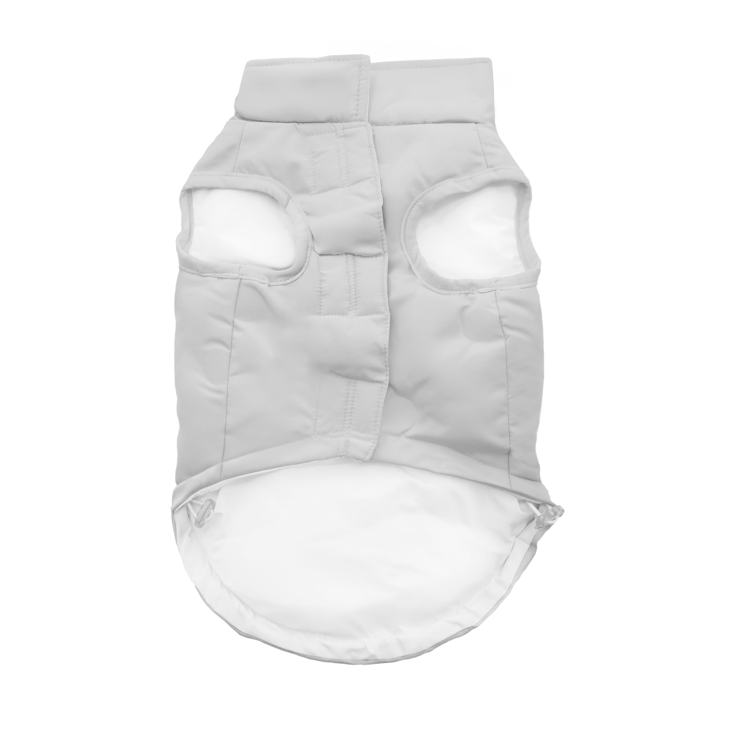 Record - Cappottino Sofi per Cani. Impermeabile per cani con Stile Romantico, Imbottito e Resistente all'Acqua, con Chiusura in Velcro e Foro Guinzaglio | Grigio, XS