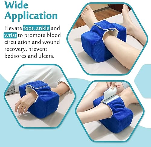 Miniatura 5 de Almohadas de elevación de piernas, almohada de pie, protectores de talón para úlceras por presión, después de la cirugía, hinchazón de pies,