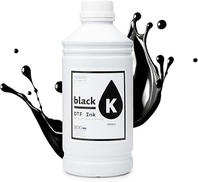 Premium DTF Ink Bottle Refill Set 1000ML- Direct to Film Heat Transfer Printing, Conversion Kit, Compatible w/DTF Film-Black