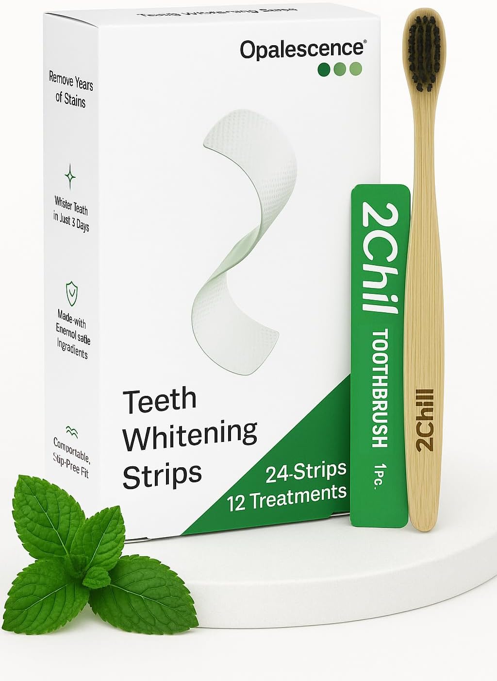 Opalescence Teeth Whitening Strips (12 Treatments) Hydrogen Peroxide Formula 10% – Enamel Safe – Comfortable Slip Free - Teeth Bleaching - Sensitivity Free - Plus Toothbrush 6050-1T - Image 8