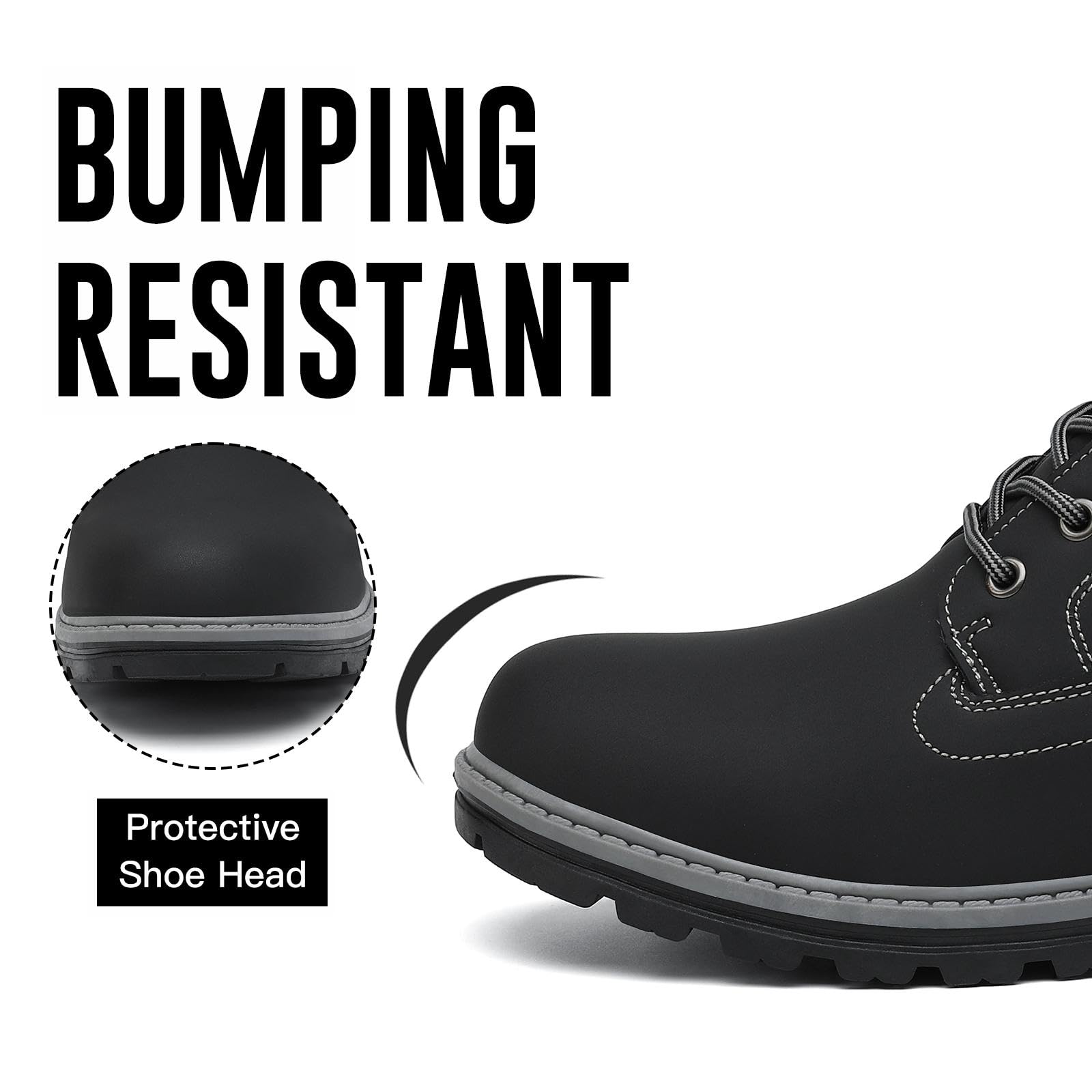 Mishansha Scarpe Uomo Stivaletti da Trekking Eleganti Scarpe da Ginnastica Stivali da Escursionismo Invernali Impermeabile Outdoor