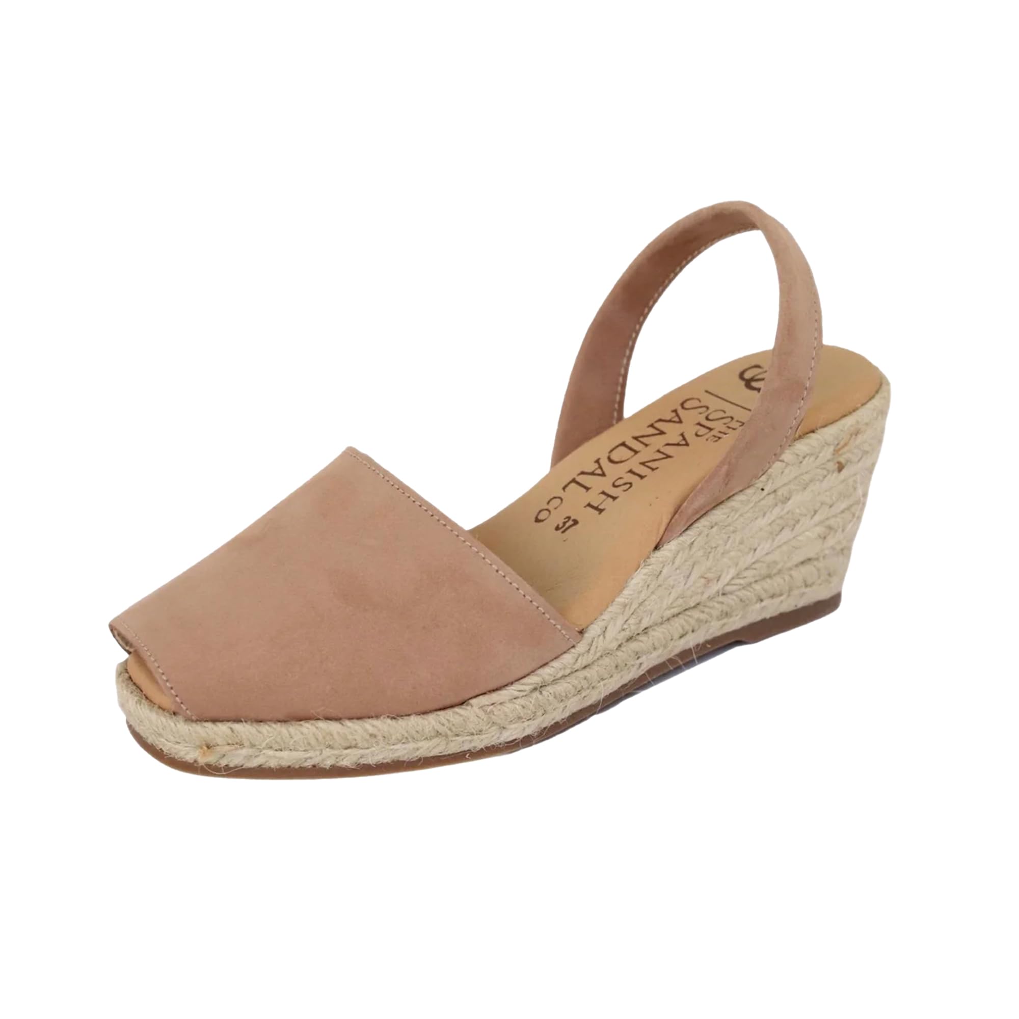 Espadrilles Wedges for Women, Dressy Soft Leather Peep Toe Womens Espadrille Sandals