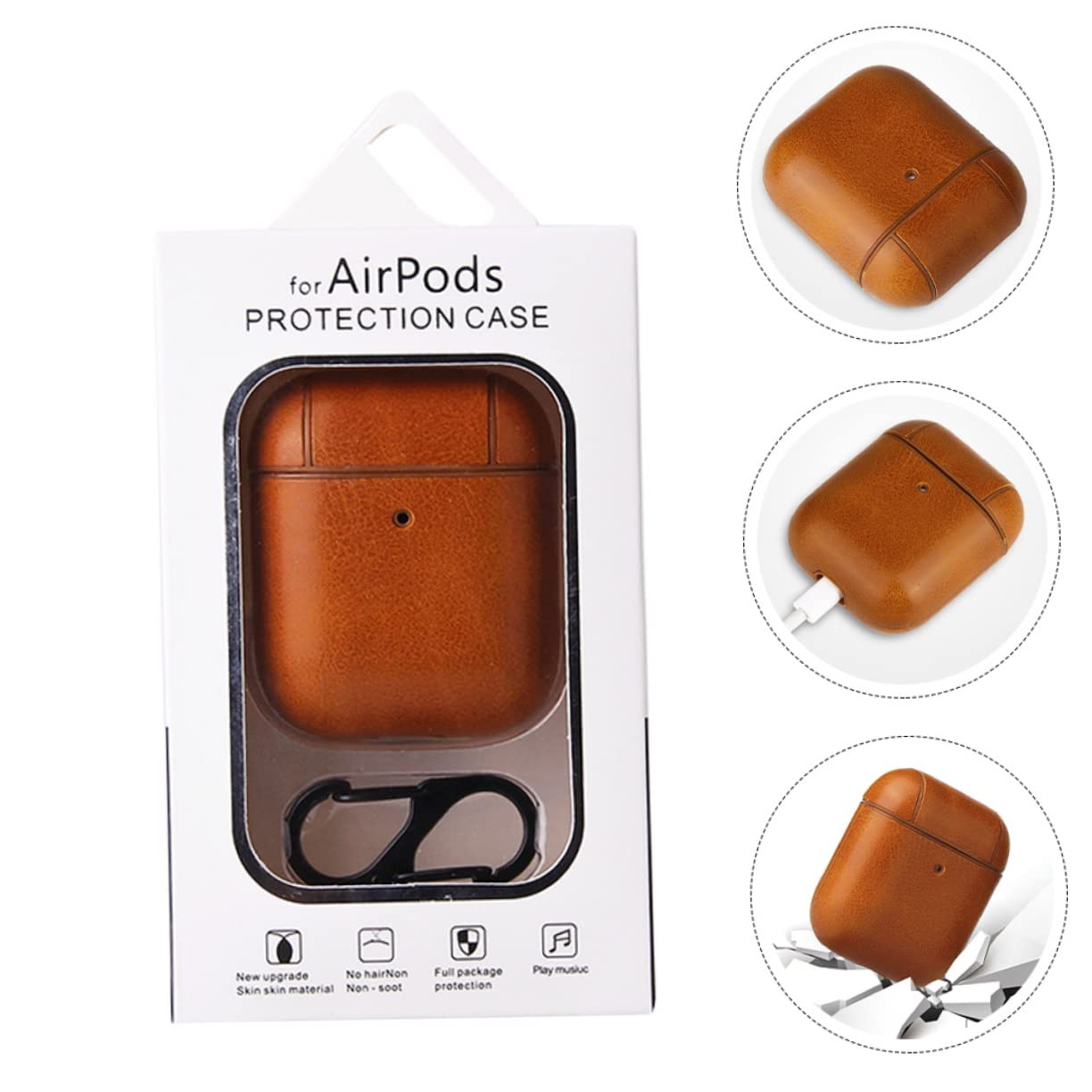 UKCOCO 5piezas Funda Protectora De Auriculares De PU Compatible Estuche Ligero y Resistente Golpes Diseño Moderno para Actividades Al Aire