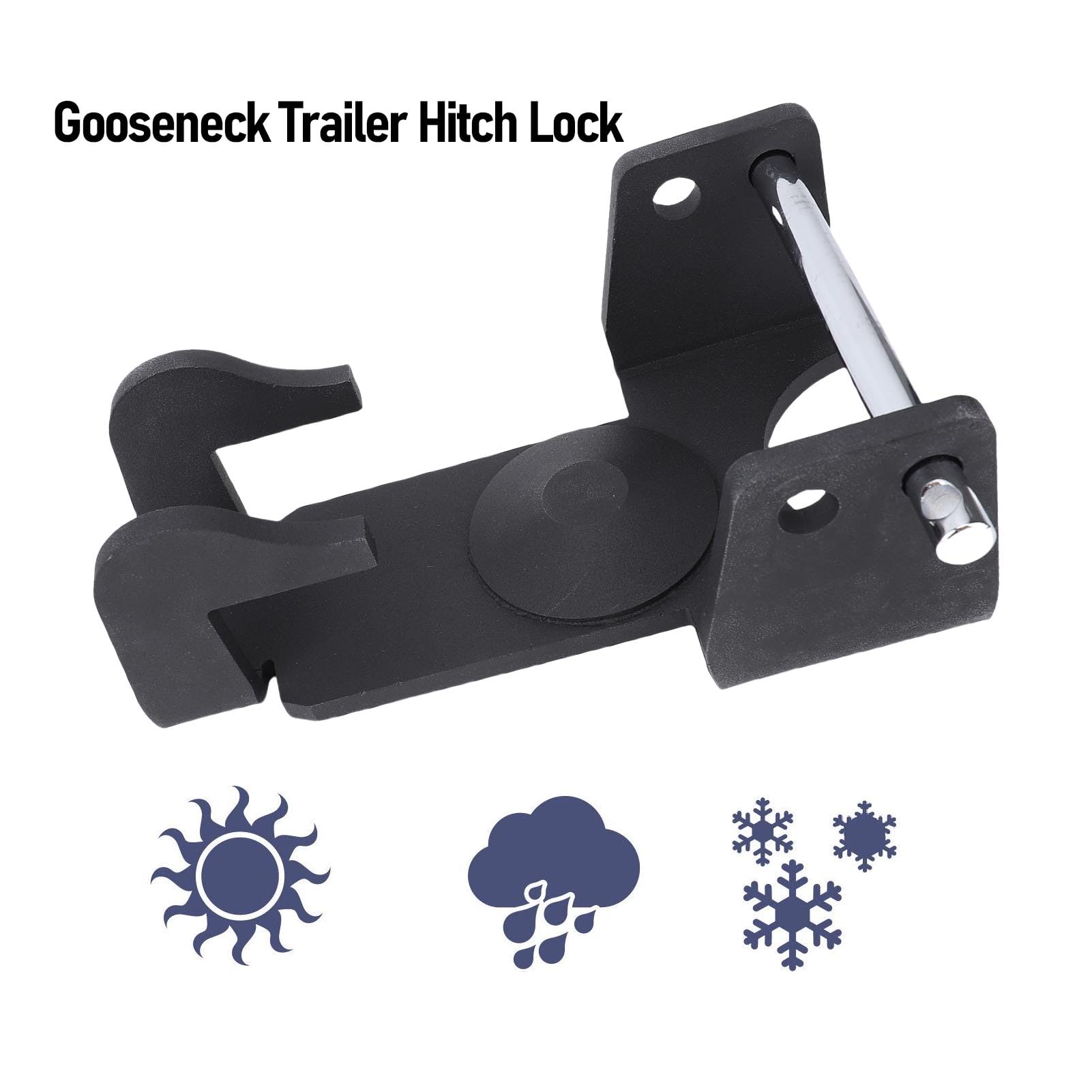 CHICIRIS Gooseneck Hitch Lock, Trailer Hitch Lock de Hierro con Aleación