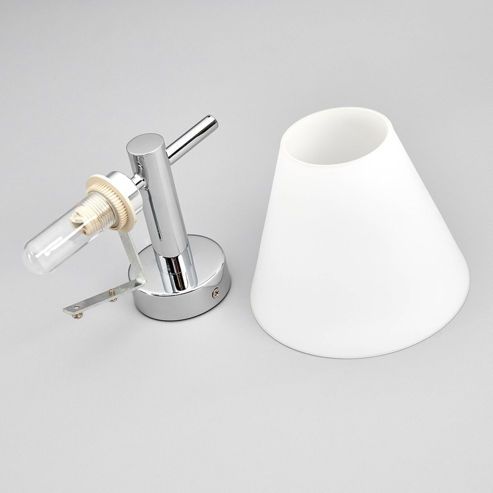 Lindby aplique de pared interior en cromo, blanco satinado, lámpara | iluminación de pared, g9, moderno, vidrio, luz de espejo para cuarto de baño, pasillo