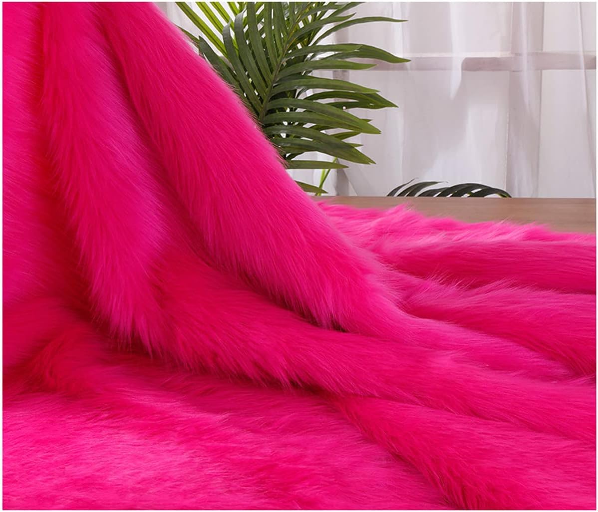 Piel sintética decorativa rosa fucsia para confección de juguetes y manualidades caseras