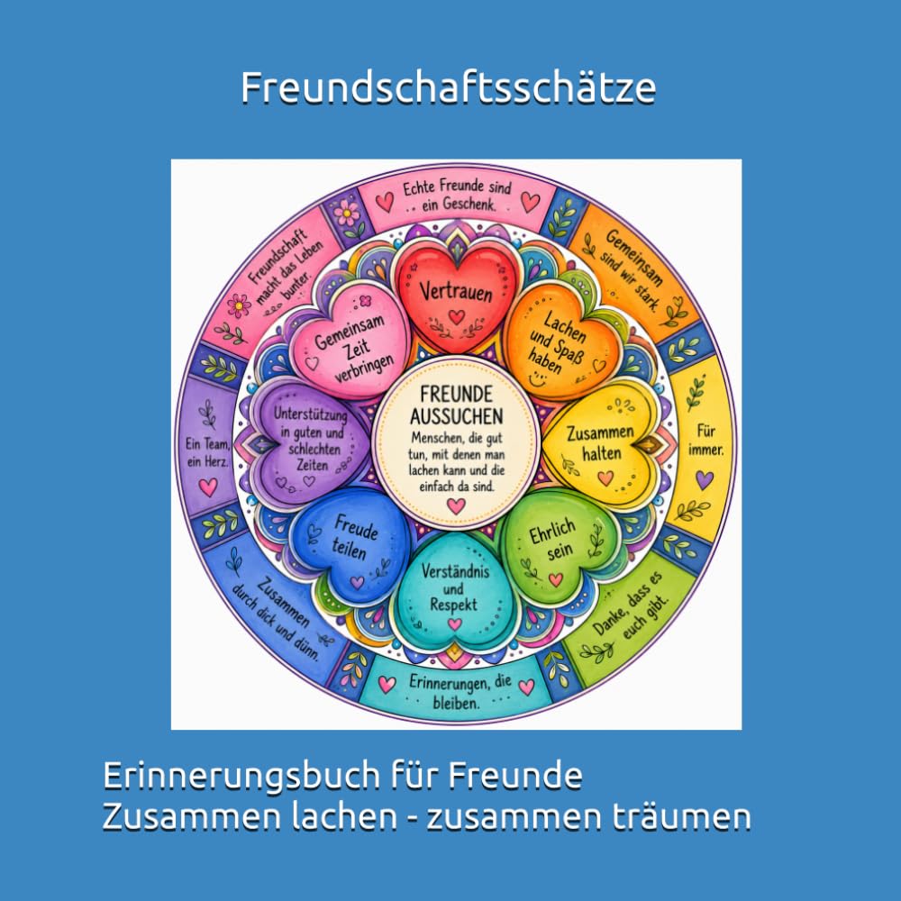 Freundschaftsschätze: Erinnerungsbuch für Freunde - Zusammen lachen - Zusammen träumen