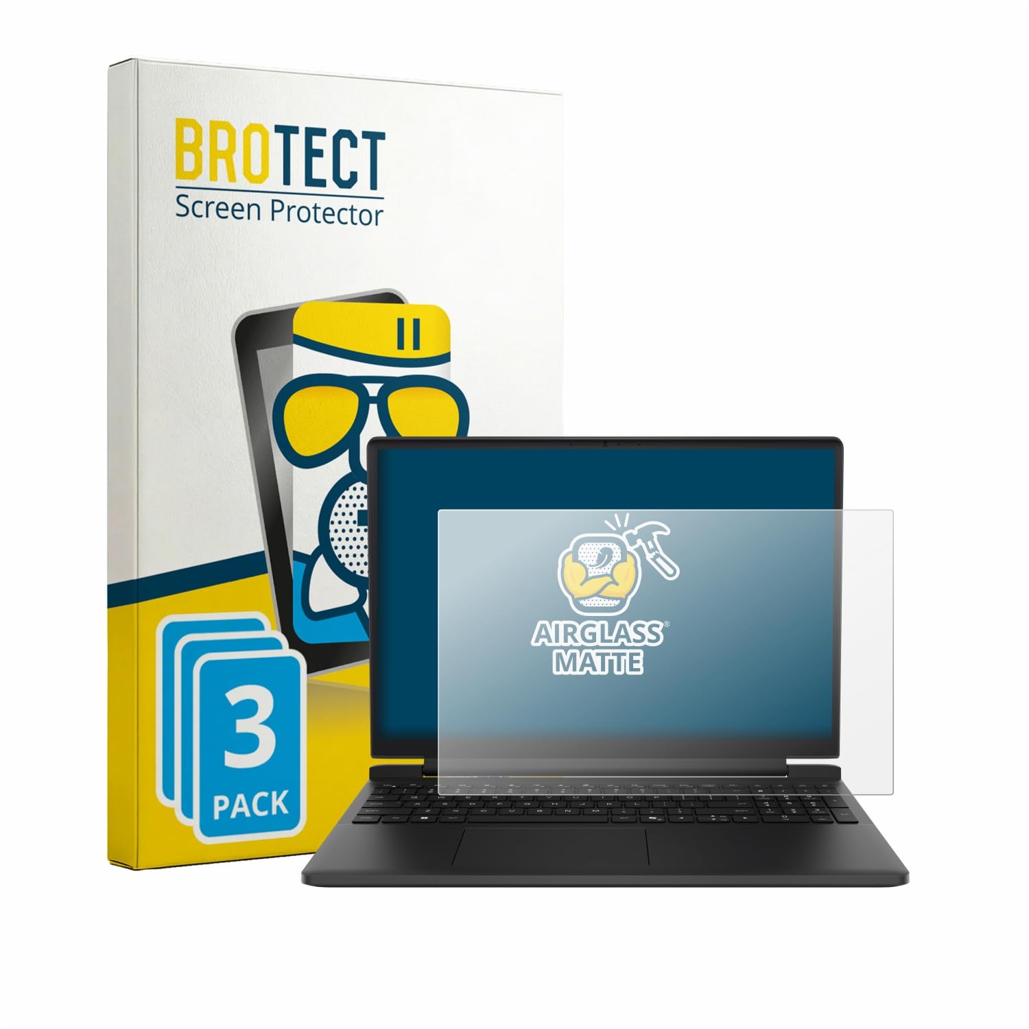 brotect Pellicola Vetro Opaca per Dell Alienware 15 DA15260 (3 Pezzi) Protezione Schermo [Anti-Riflesso, Durezza 9H]