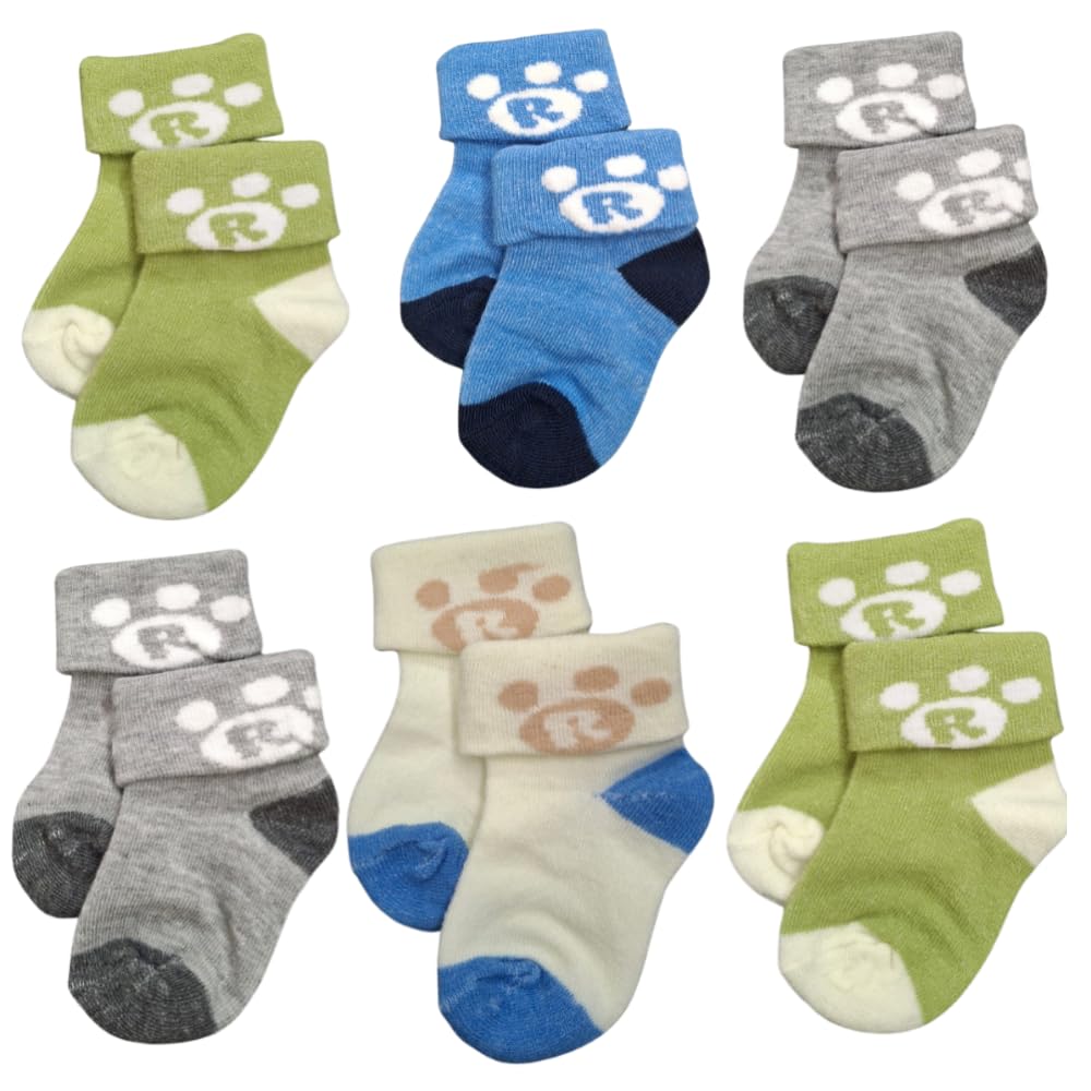 ameena store Newborn Baby Socks, Soft Winter And Summer Socks for Infants (0-12 Months) | Ankle-Length Socks for Baby Boys and Baby Girls, Warm and Cozy-picture-33