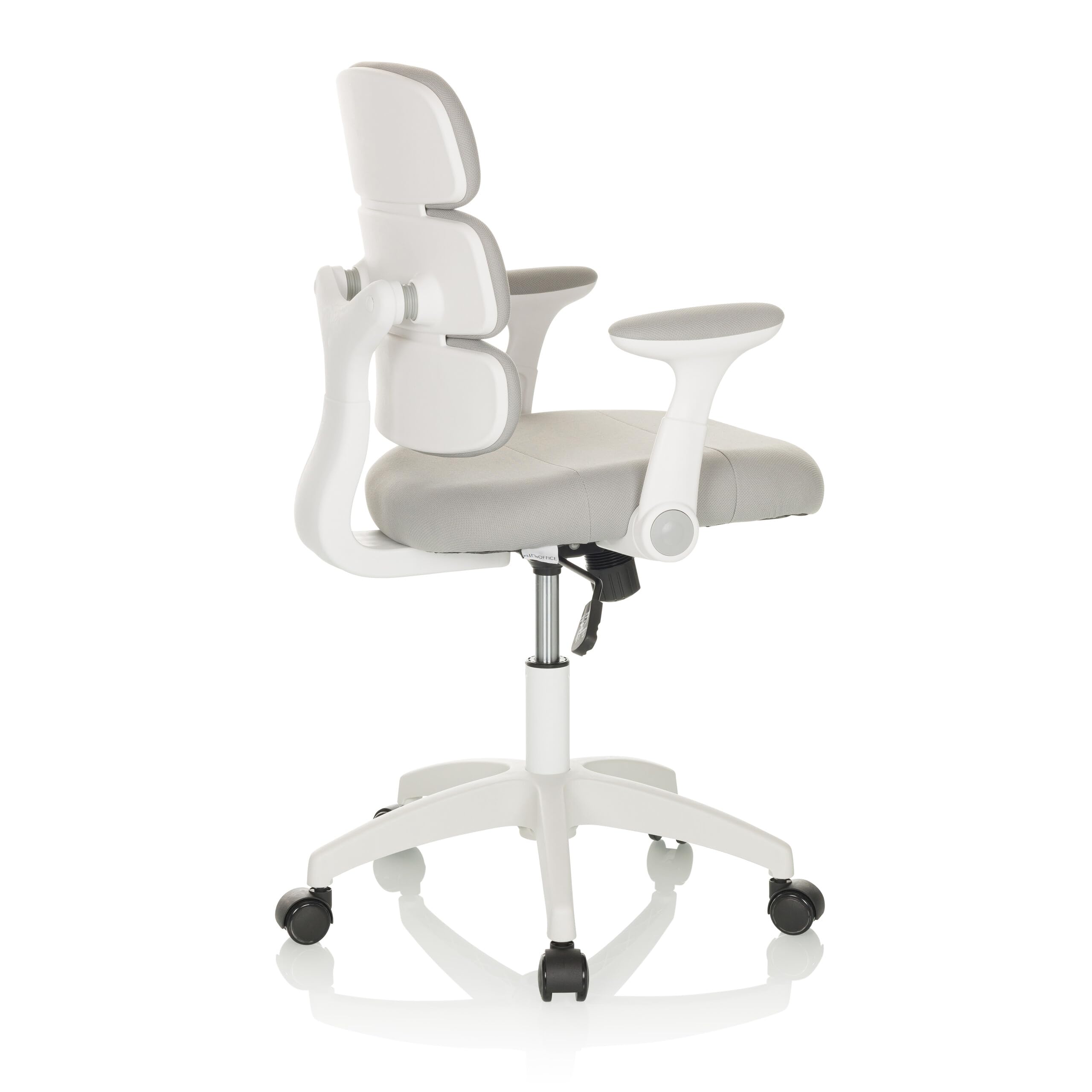 hjh OFFICE Silla de Escritorio Kid ERGOLINO W Silla giratoria Infantil con Respaldo ergonómico, Gris, 736428