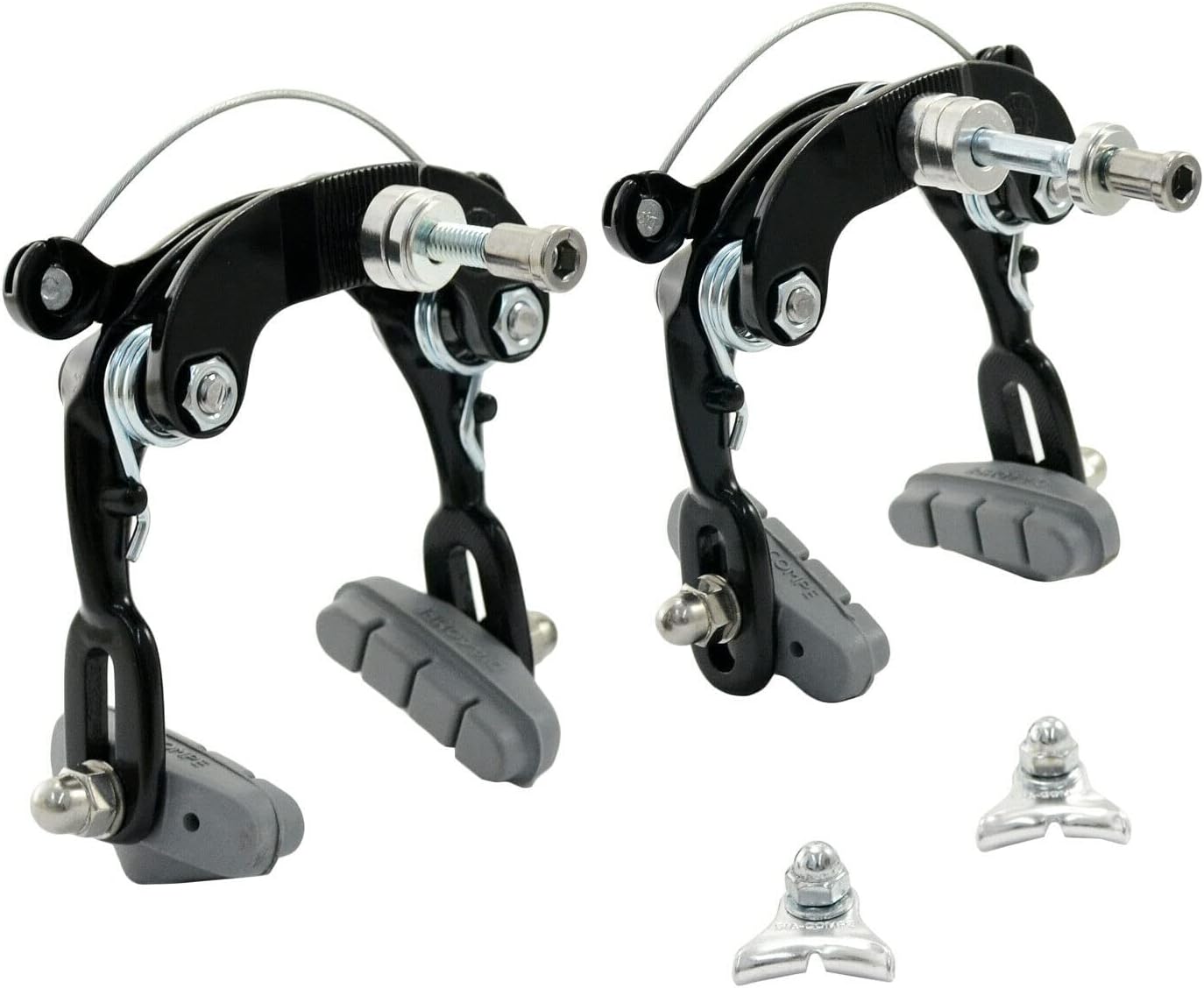 DIA-COMPE DC750 Center Pull Caliper Brake Set (Front+Rear), Black, DP2504