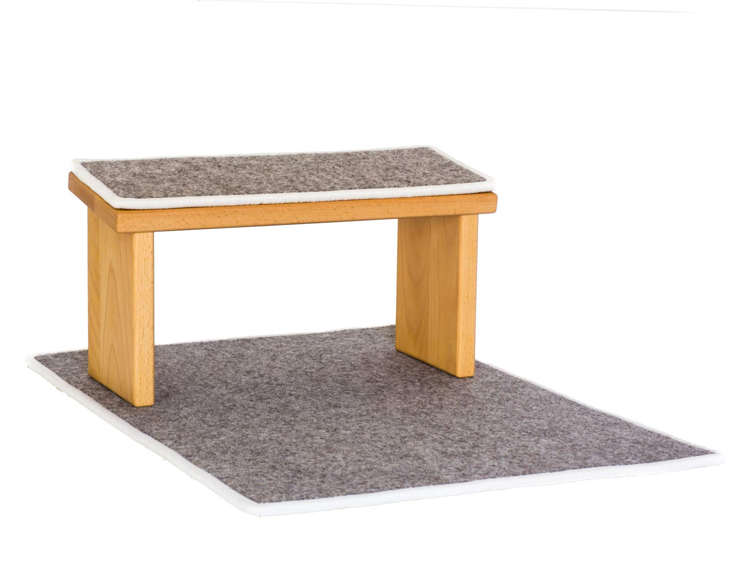 Meditationsbank Holz - Verschiedene Höhen- Buche stabverleimt - Optional mit MeditationsMatte & Polster