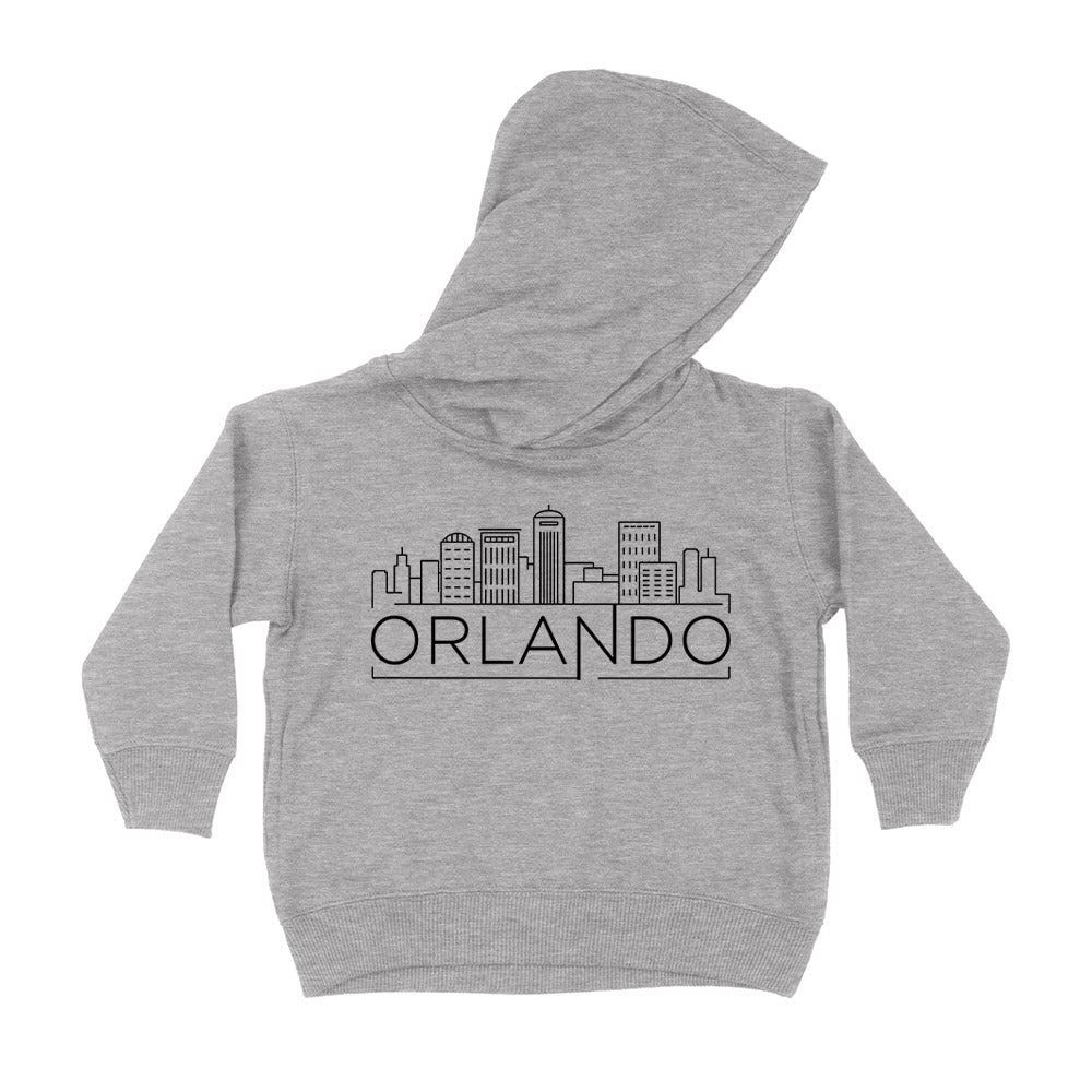 Skyline Orlando Florida Travel Kids Hoodie Sweatshirt Toddler 5T Heather Grey