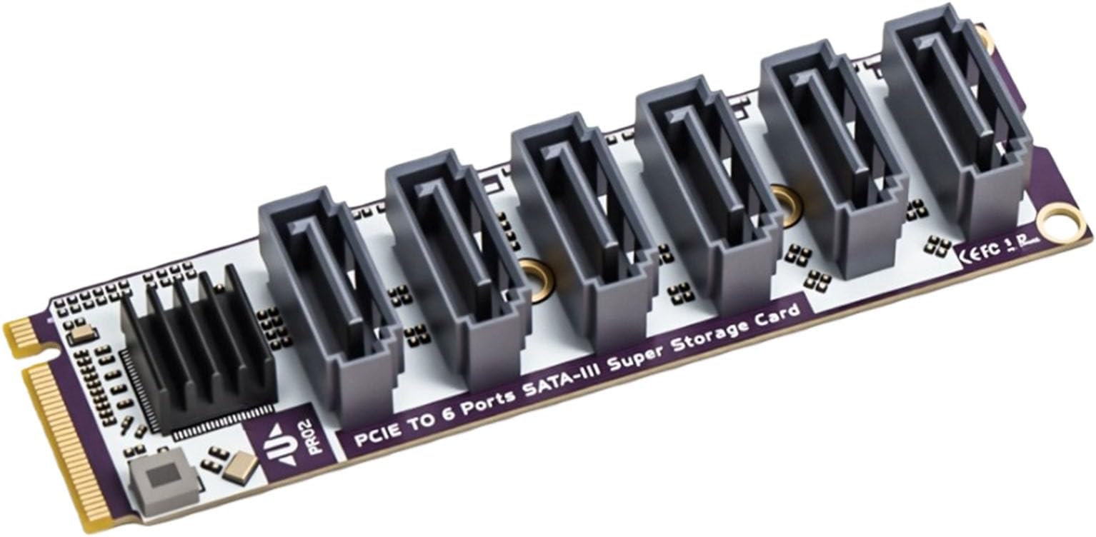 6 Port SATA3.0 Adapter Interfaces Enabling Multiple Hard Drive Connection with Plugs and Play Installation for Easy Setups
