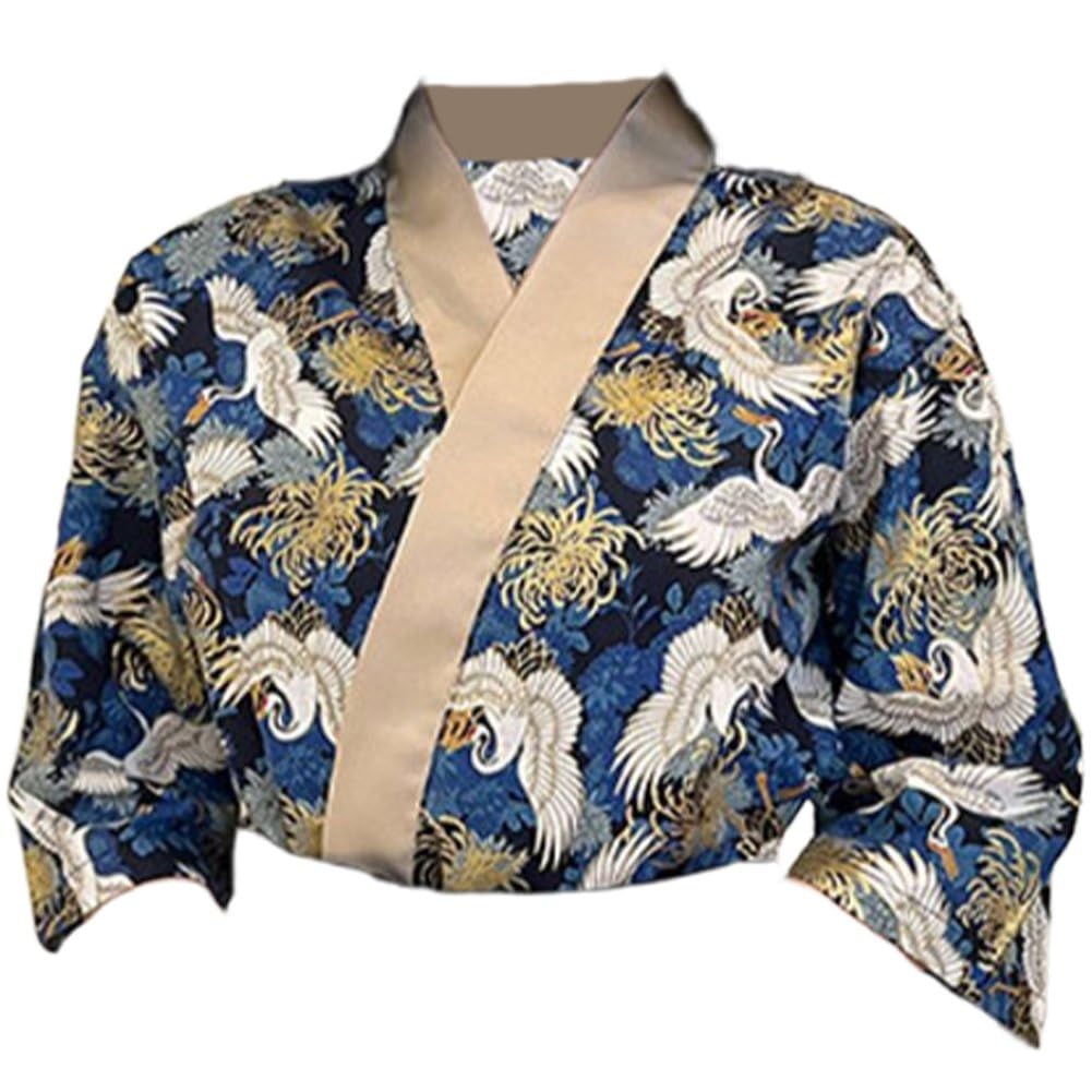 Sslvya Sushi Chef Coat Unisex Japanese Chef Kimono Restaurant Uniform Lightweight Restaurant Workwear for Men Women