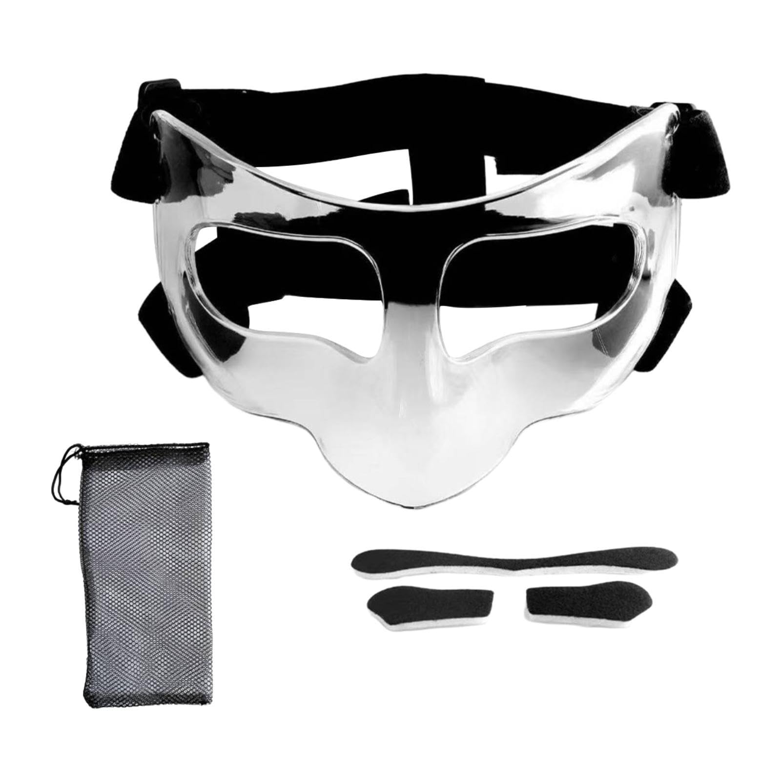 HEAVENGLOW Nose Guard for Broken Nose, Basketball Face Mask for Basketball Soccer Teens Clear Black | Protective Gear | Clothing, Shoes & Accessories | Basketball | Team Sports-image-34