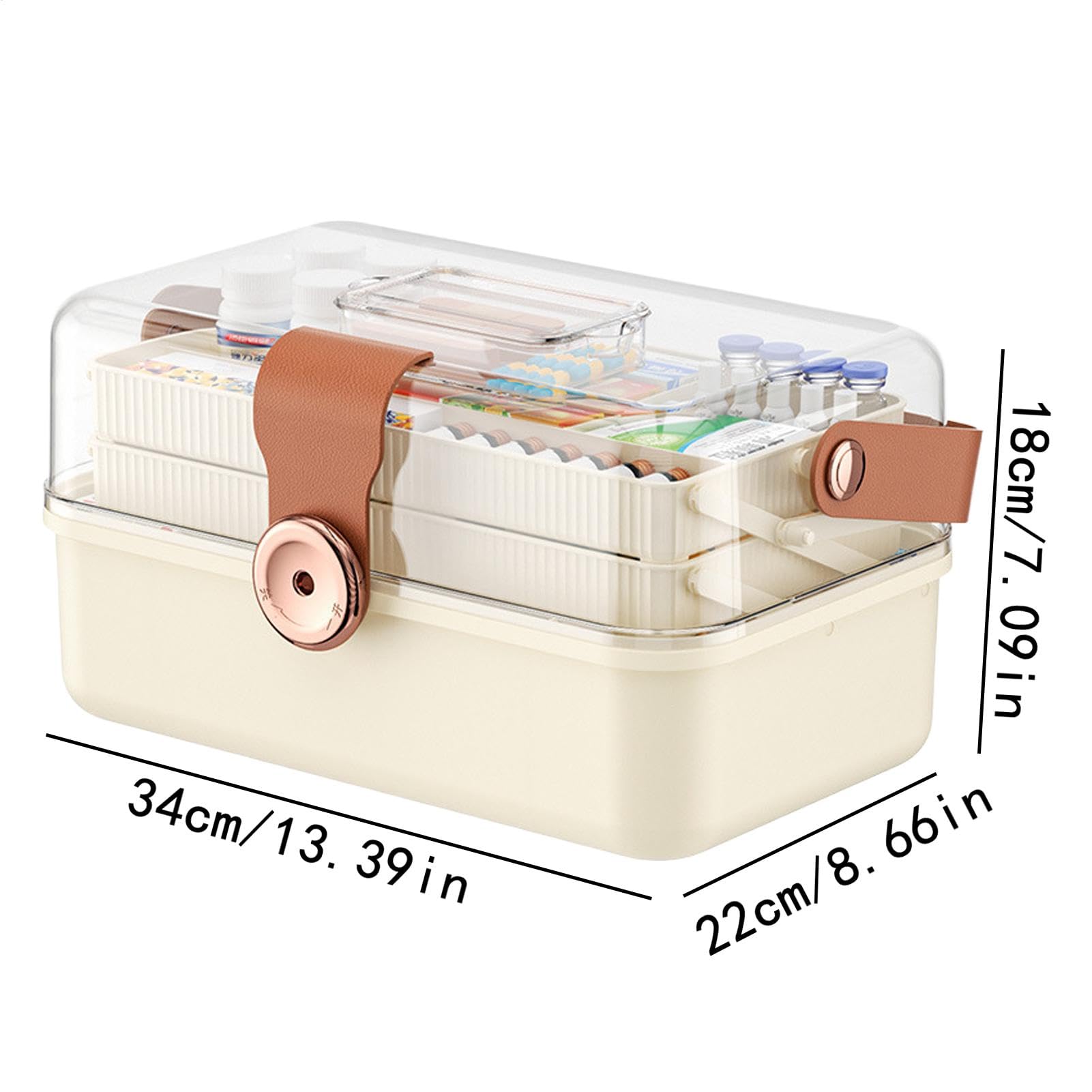 Contenitore Organizer Farmaci Multiuso Portatile Con Manico E Coperchio | Organizer Divisore Compresse Contenitore Portatile Pillole Con Manico Per Uso Quotidiano Domestico E Viaggio